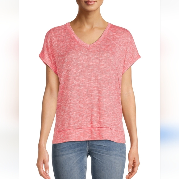 Time & tru textured short sleeve v-neck t-shirt, size XL - Picture 11 of 11